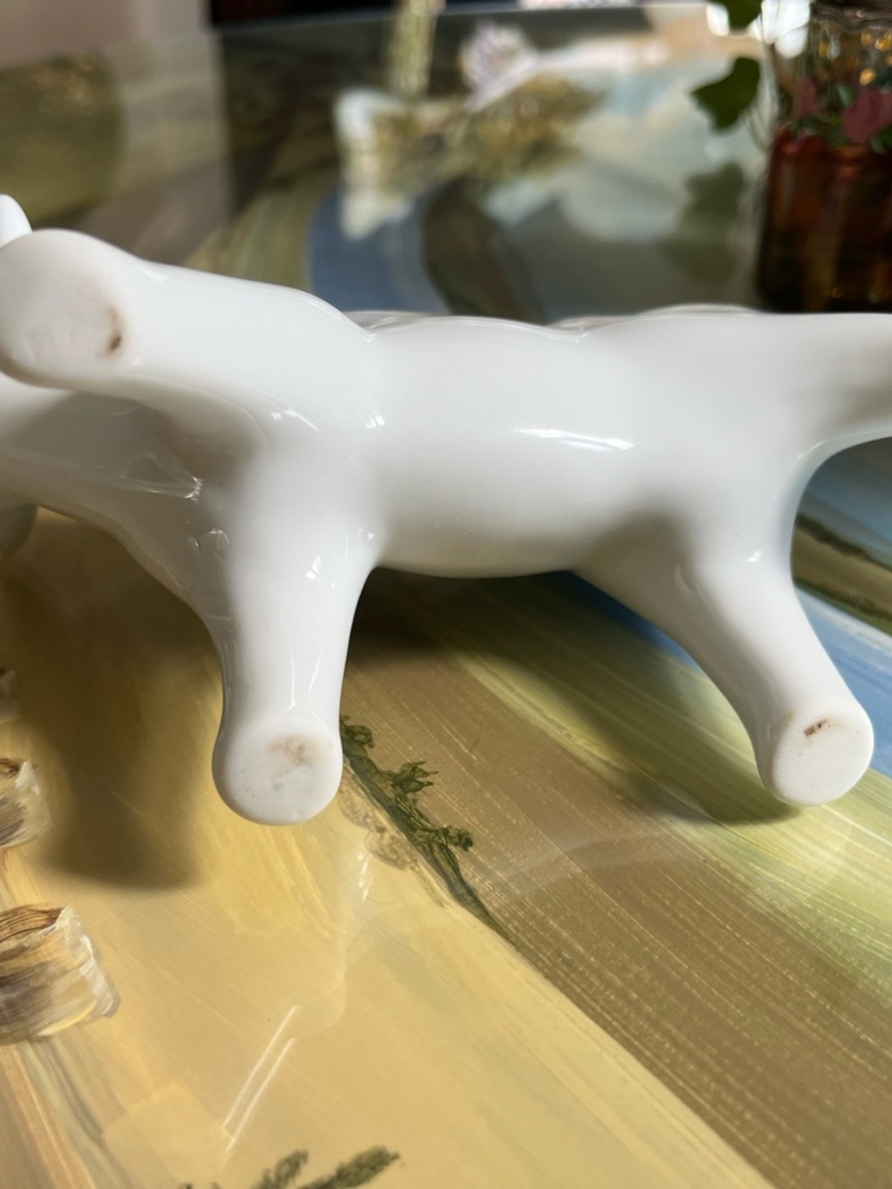 Vintage White Ceramic Cow Creamer - Decorative Home Art - Picture 6 of 7